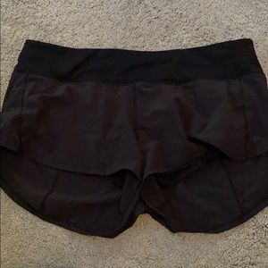 black lulu lemon shorts, size 8, back pocket